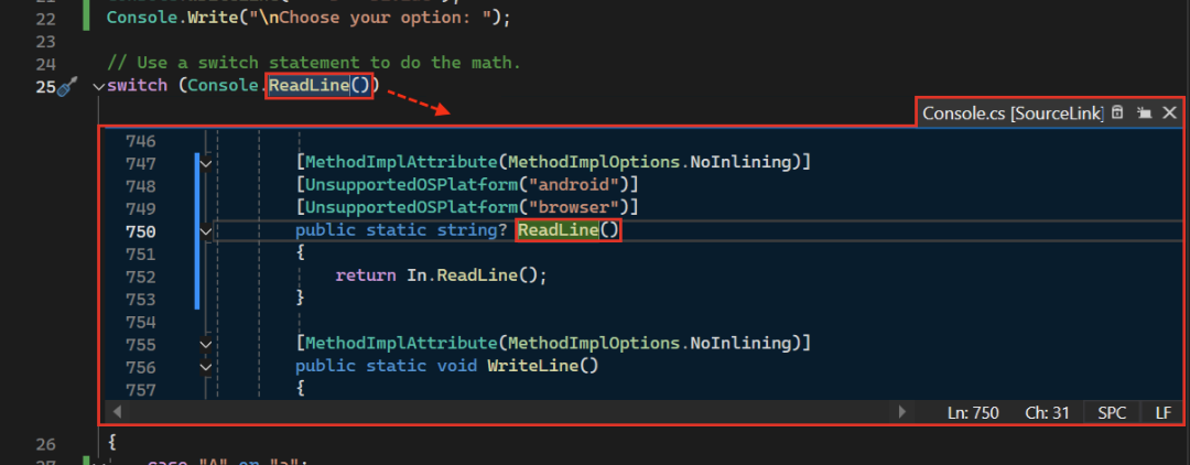 It is possible to peek at Function definitions(the picture is C# and not m code)